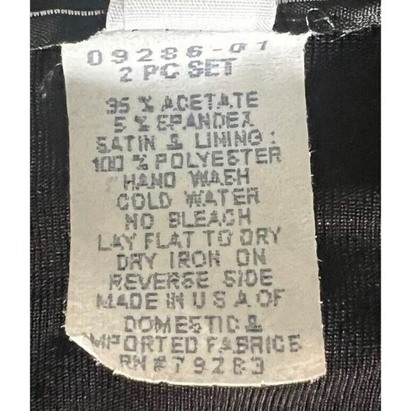 ALEX EVENINGS 2PC JACKET And TANK SET Sz M BLACK WHITE SILVER Cocktail Party - Picture 9 of 11